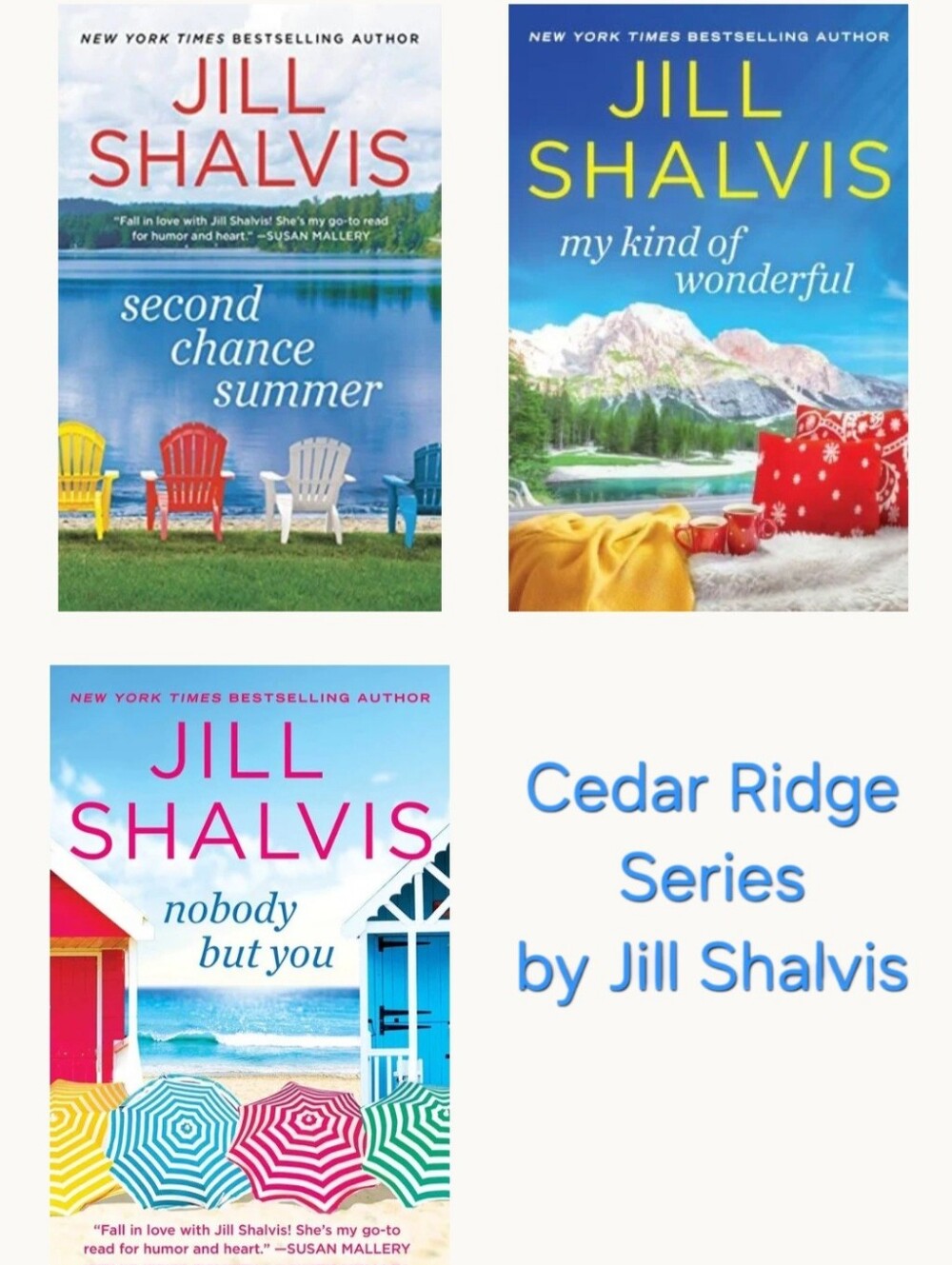 Cedar Ridge Series by Jill Shalvis All 3 Contemporary Romance / Comedy Books